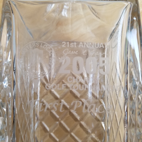 #10037 Vintage Taunton Crystal Engraved Decanter - Picture 10 of 11